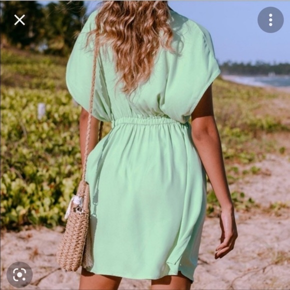 Women's Elastic Beachwear Short Sleeve
Cover Up - - Picture 2 of 5